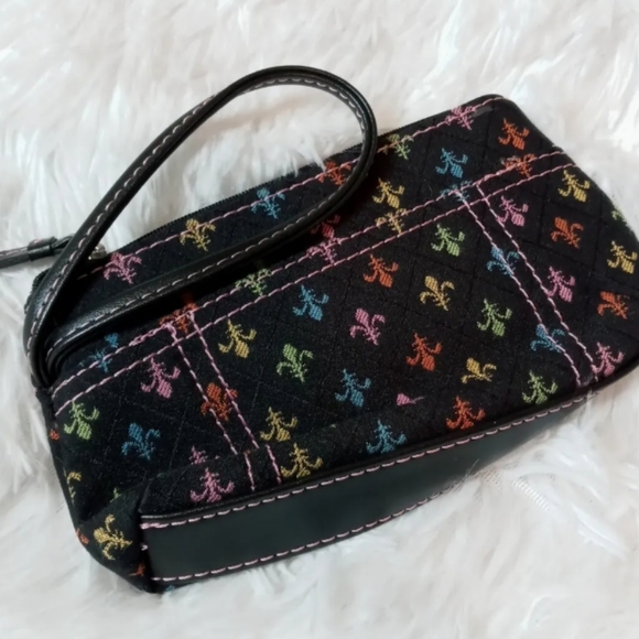 Fleur De Lis Purse Rainbow Print Clutch - Picture 2 of 3